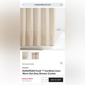 Crate & Barrel Shower Curtain